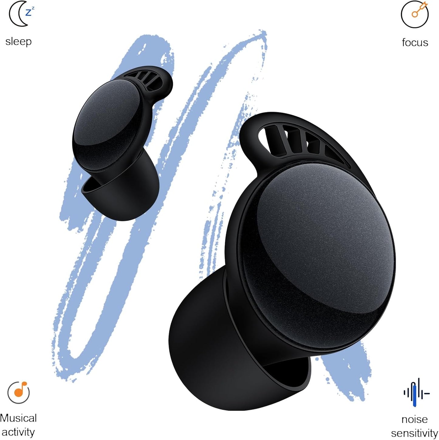 SilentEase Silicone Ear Plugs – 45dB Noise Cancelling