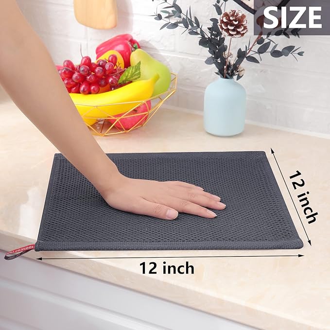 HavenWeave Cotton Waffle Dish Cloths – 4-Piece Set