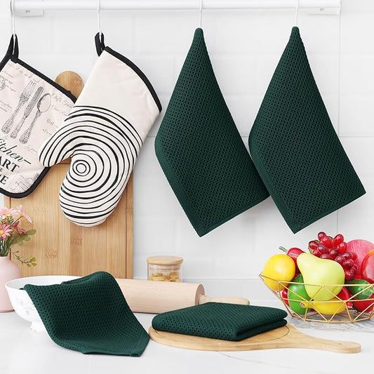 HavenWeave Cotton Waffle Dish Cloths β 4-Piece Set